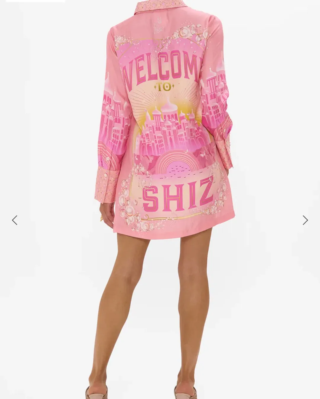 Camilla Totally Ozmopolitan Mini Shirt Dress Pink Size 18 for rent on The Volte - main image