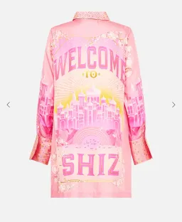 Camilla Totally Ozmopolitan Mini Shirt Dress Pink Size 18 for rent on The Volte - image 3