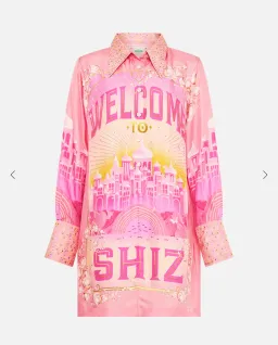 Camilla Totally Ozmopolitan Mini Shirt Dress Pink Size 18 for rent on The Volte - image 2
