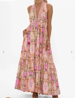 Camilla Ruffle Hem Halter Dress Totally Ozmopolitan Pink Size 18 for rent on The Volte - image 3
