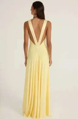 Ance Gria Rosa Gown in Lemon Size 6 for rent on The Volte - image 2