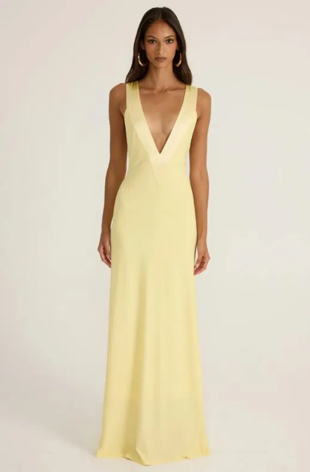 Ance Gria Rosa Gown in Lemon Size 6 for rent on The Volte - main image