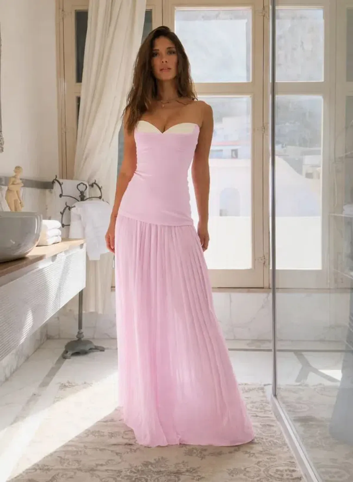 Jefre Sei Nicolette Gown in Baby Pink Size 10 - Image 2