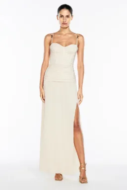 MANNING CARTELL DOUBLE TIME PLEAT MAXI / NOUGAT / SIZE 12 for rent on The Volte - image 1