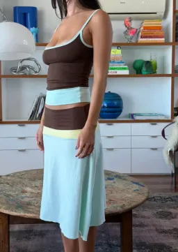 Blanch Wear Lucy Midi skirt & top - Horizon size 6 for rent on The Volte - image 2