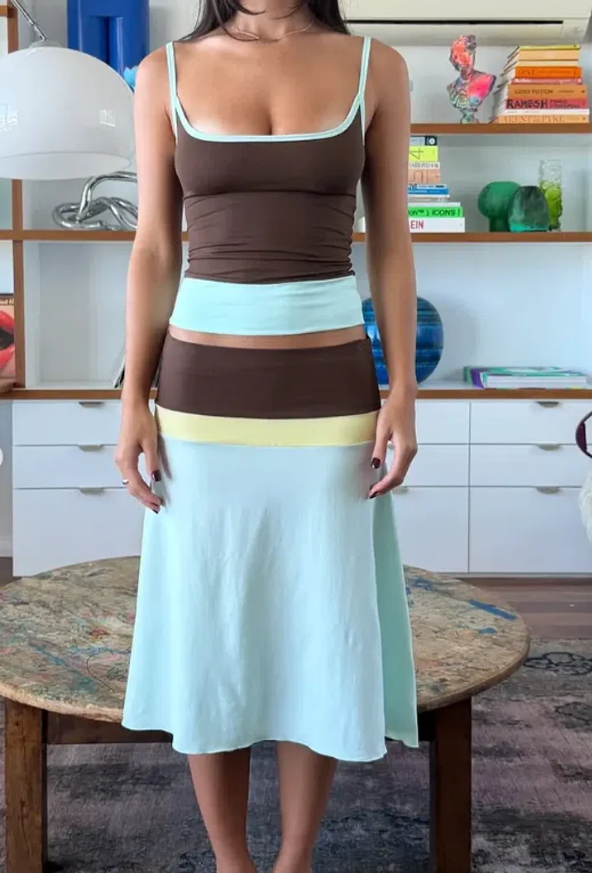 Blanch Wear Lucy Midi skirt & top - Horizon size 6 for rent on The Volte - main image