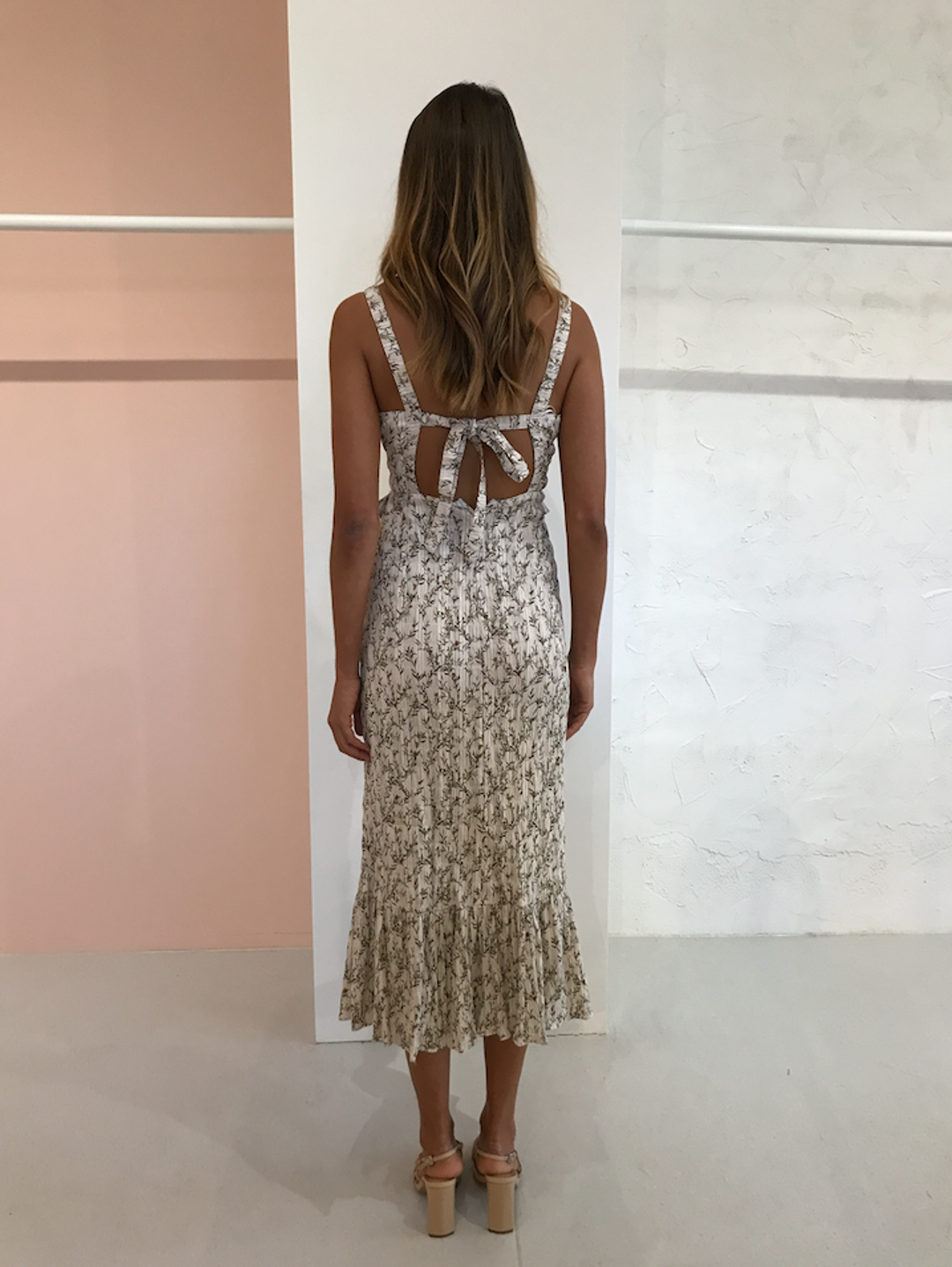 Sir The Label Alba Midi Dress Cream | AU 8 for rent on The Volte - main image
