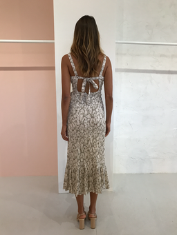 Sir The Label Alba Midi Dress Cream | AU 8 for rent on The Volte - image 2