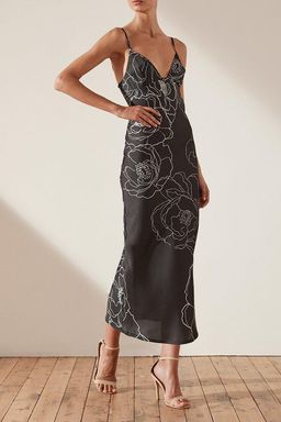 Shona Joy Lucca Bias Slip Midi Dress Black Size 8 for rent on The Volte - image 2
