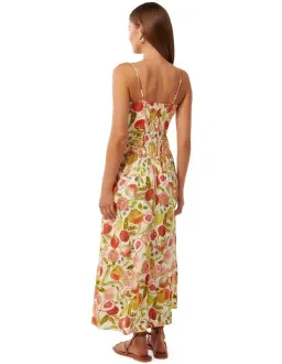 Forever New Brooke Linen Drop Waist Midi Dress in Multi for rent on The Volte - image 2