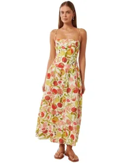 Forever New Brooke Linen Drop Waist Midi Dress in Multi for rent on The Volte - image 1