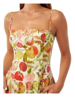 Forever New Brooke Linen Drop Waist Midi Dress in Multi for rent on The Volte - image 4