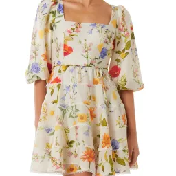 Esmie Tiered Floral Skater Dress for rent on The Volte - image 1