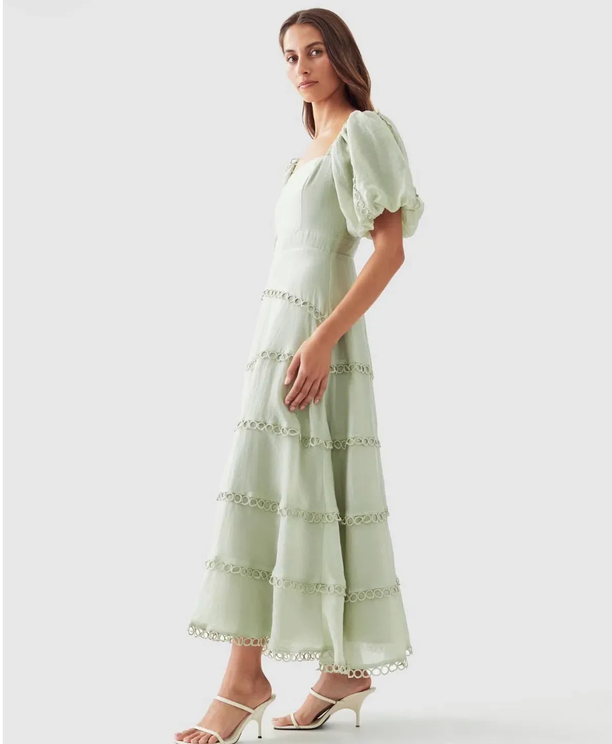 The Fated Bello Midi Dress Green Size 18 - Image 2