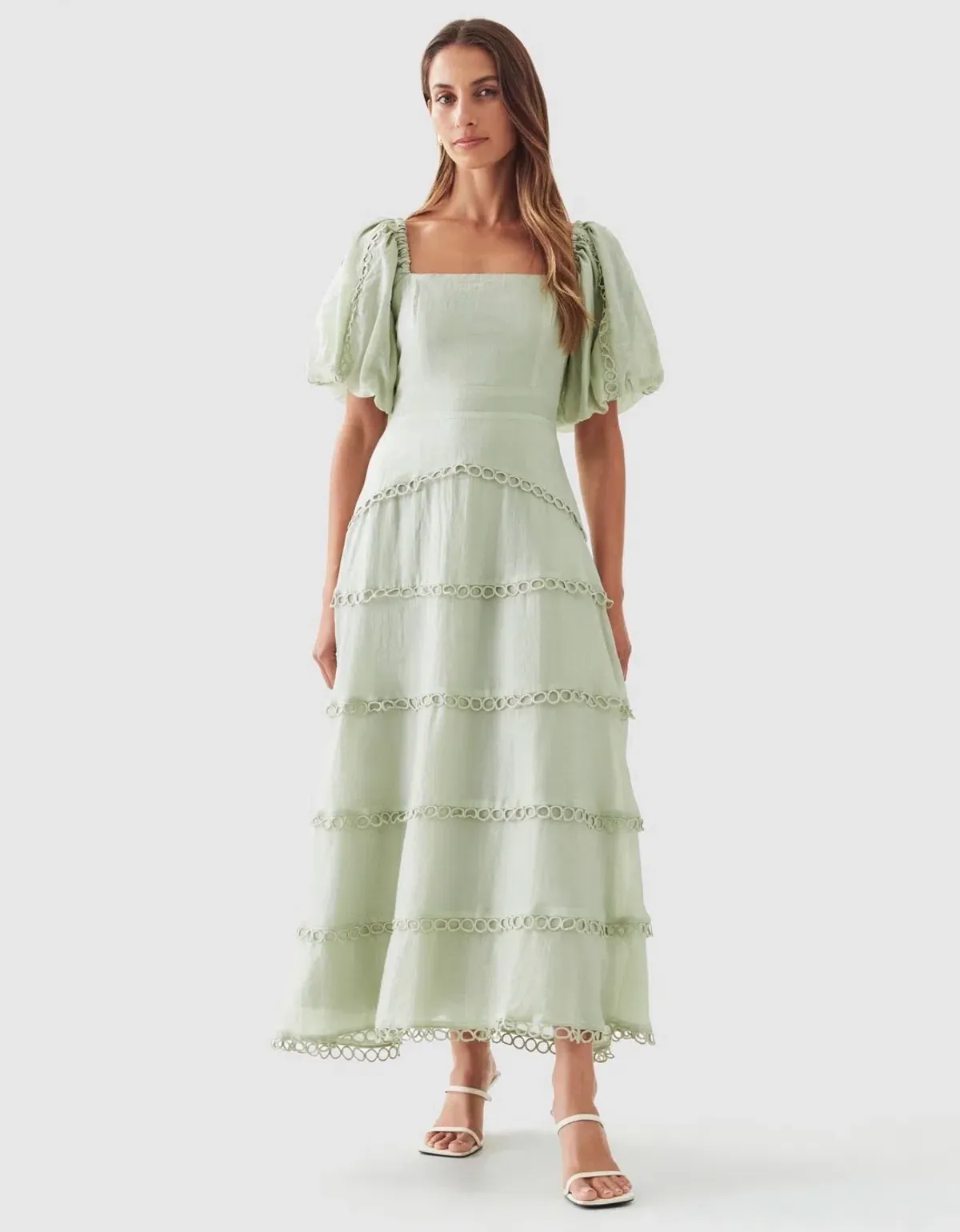 The Fated Bello Midi Dress Green Size 18 - Image 1