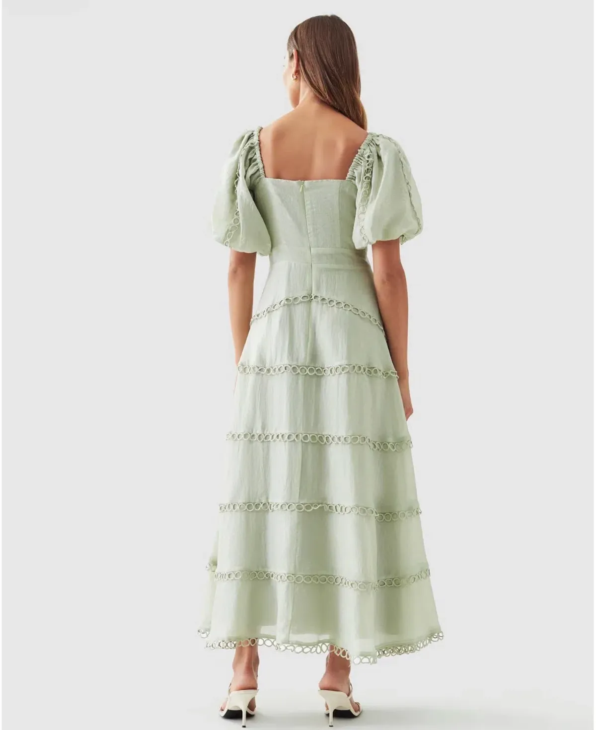 The Fated Bello Midi Dress Green Size 18 - Image 3