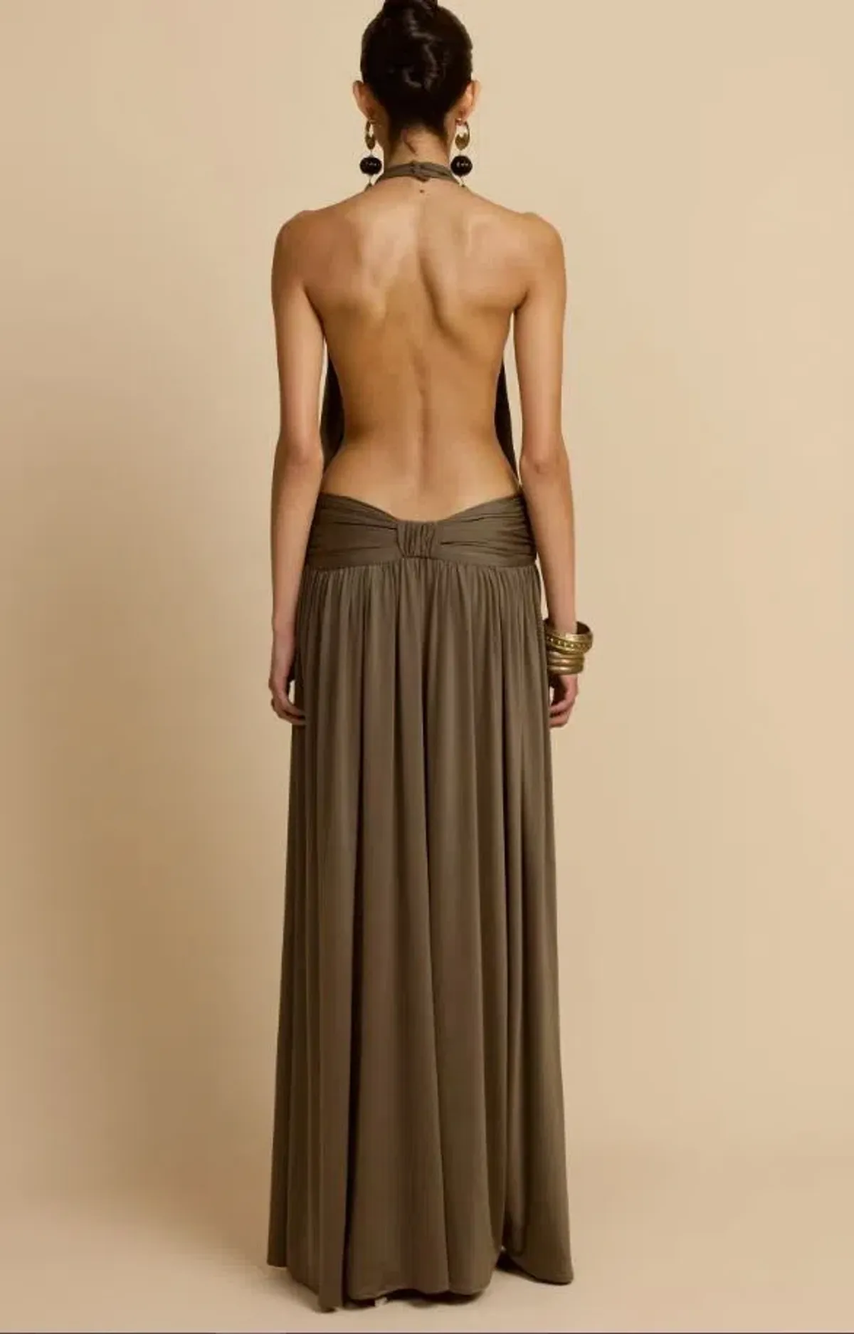Arcina Ori Santina Dress in Khaki Size 6 - Image 3