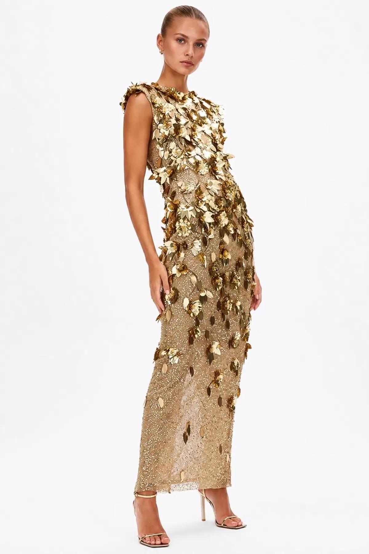 Rachel Gilbert Hugo Gown Gold 3/AU12 for rent on The Volte - main image
