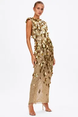 Rachel Gilbert Hugo Gown Gold 3/AU12 for rent on The Volte - image 1