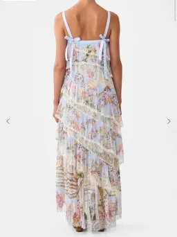 Asymmetric Spliced Lace Dress - Tiled In Time Size 18 for rent on The Volte - image 2