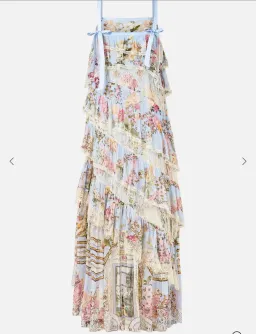 Asymmetric Spliced Lace Dress - Tiled In Time Size 18 for rent on The Volte - image 6