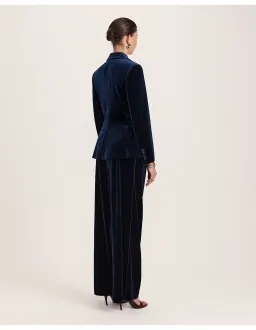 Saba Lea Velvet Blazer Size 12 Royal Blue for rent on The Volte - image 3