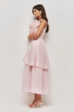 🌸 AJE Selestia Midi Dress - Size 6 AU - Ash Pink - Sleeveless Formal Outfit 🌸 for rent on The Volte - image 4