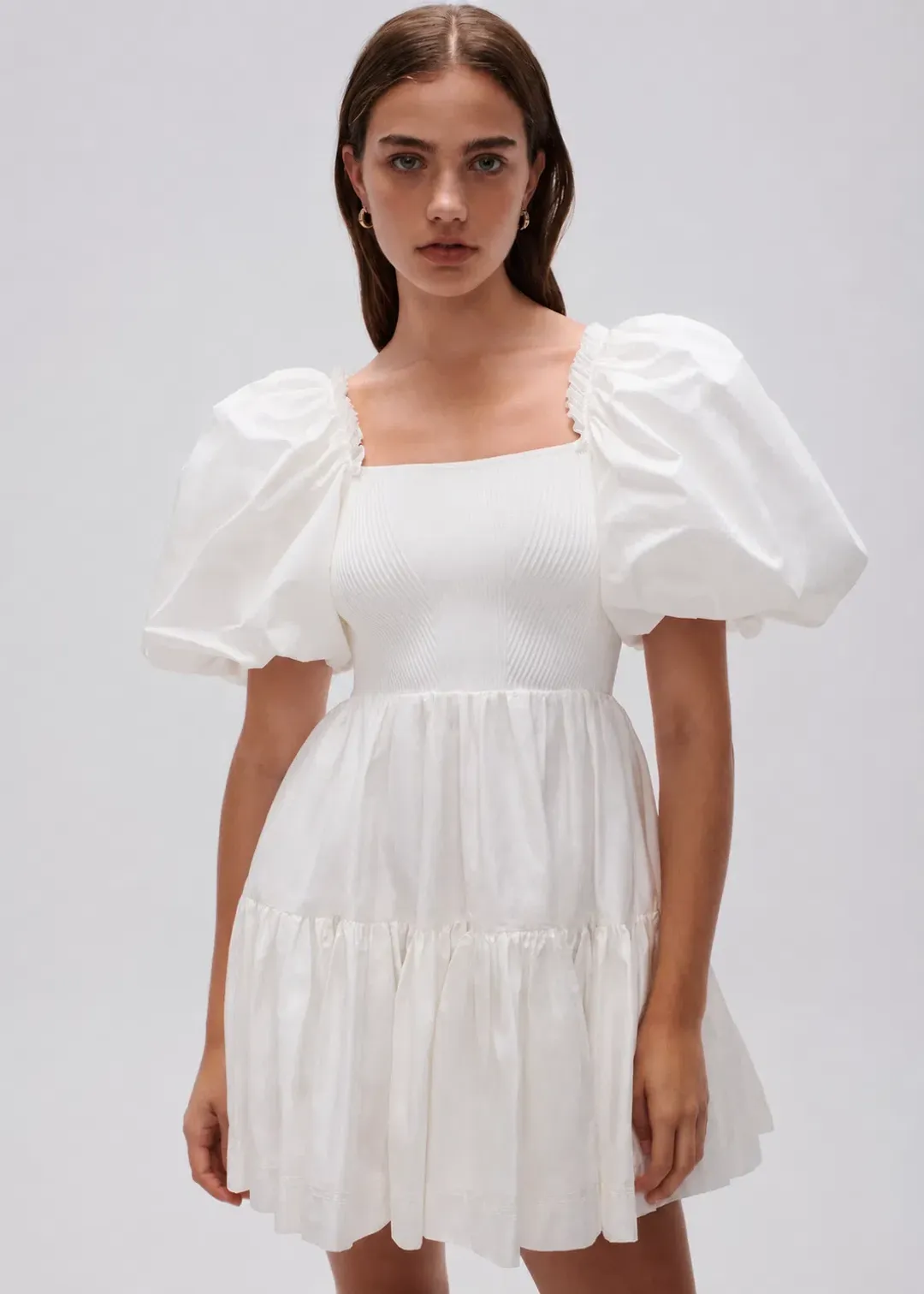 AJE CASA PUFF SLEEVE MINI DRESS for rent on The Volte - main image