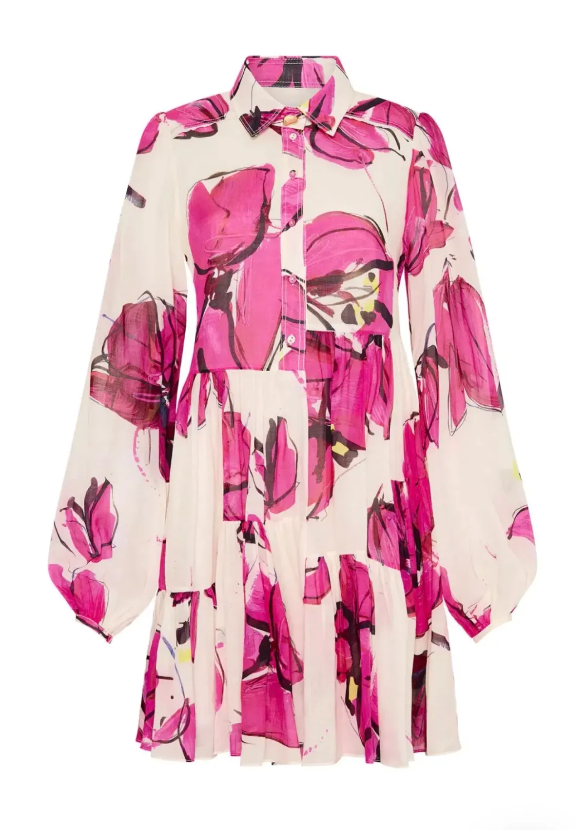 Aje Georgia Smock Mini Dress Floral Size 16 - Image 3