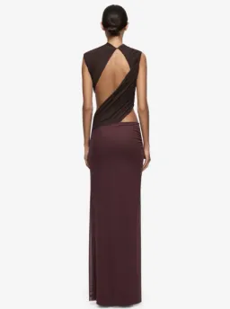 Bec and Bridge Conni Twist Maxi Dress Aubergine Dark Choc Size 12 for rent on The Volte - image 4