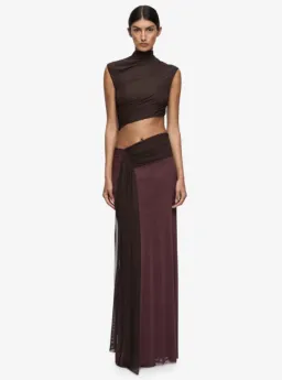 Bec and Bridge Conni Twist Maxi Dress Aubergine Dark Choc Size 12 for rent on The Volte - image 3