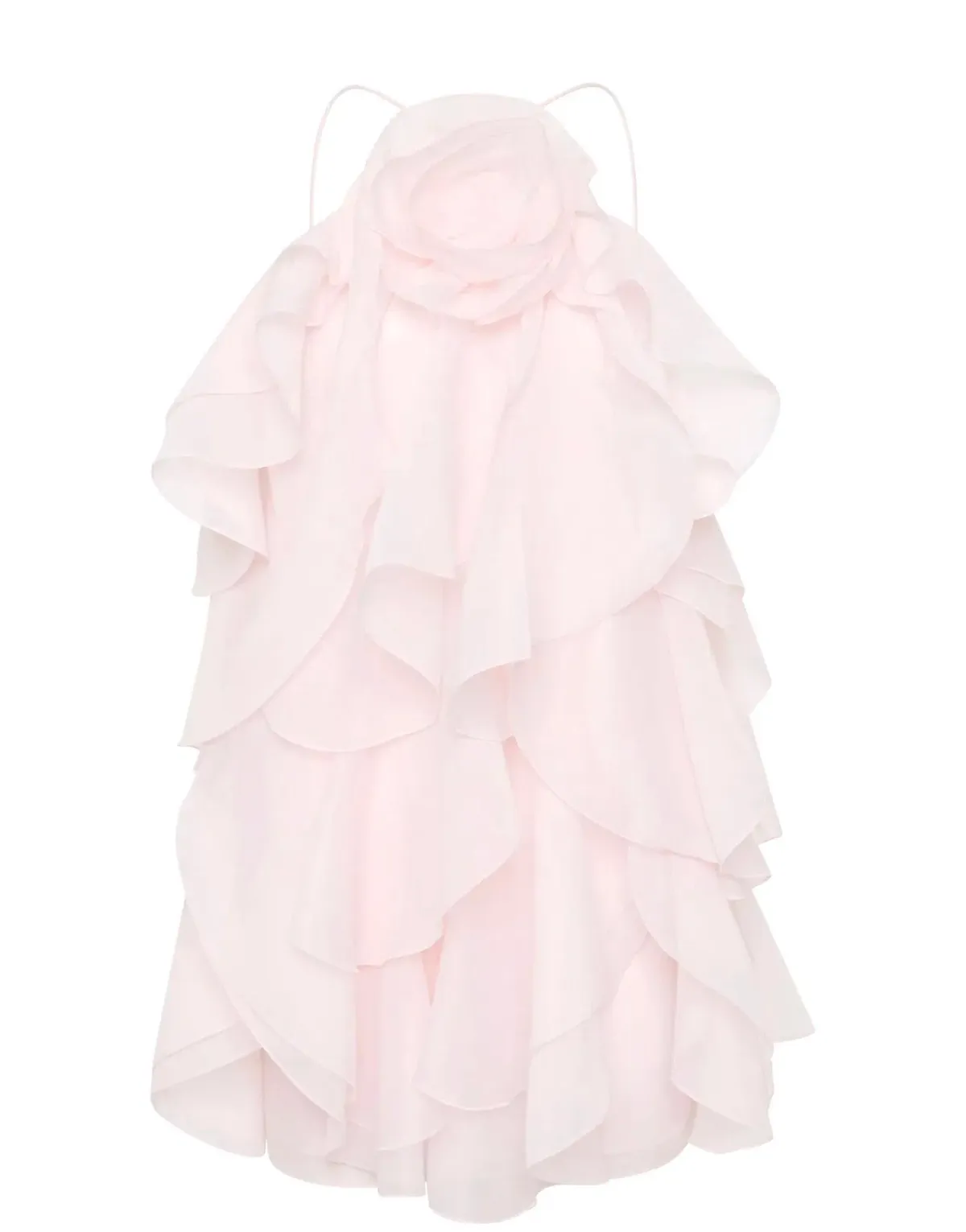 Aje Pandorea Layered Mini Dress Pastel Pink Size 16 - Image 5