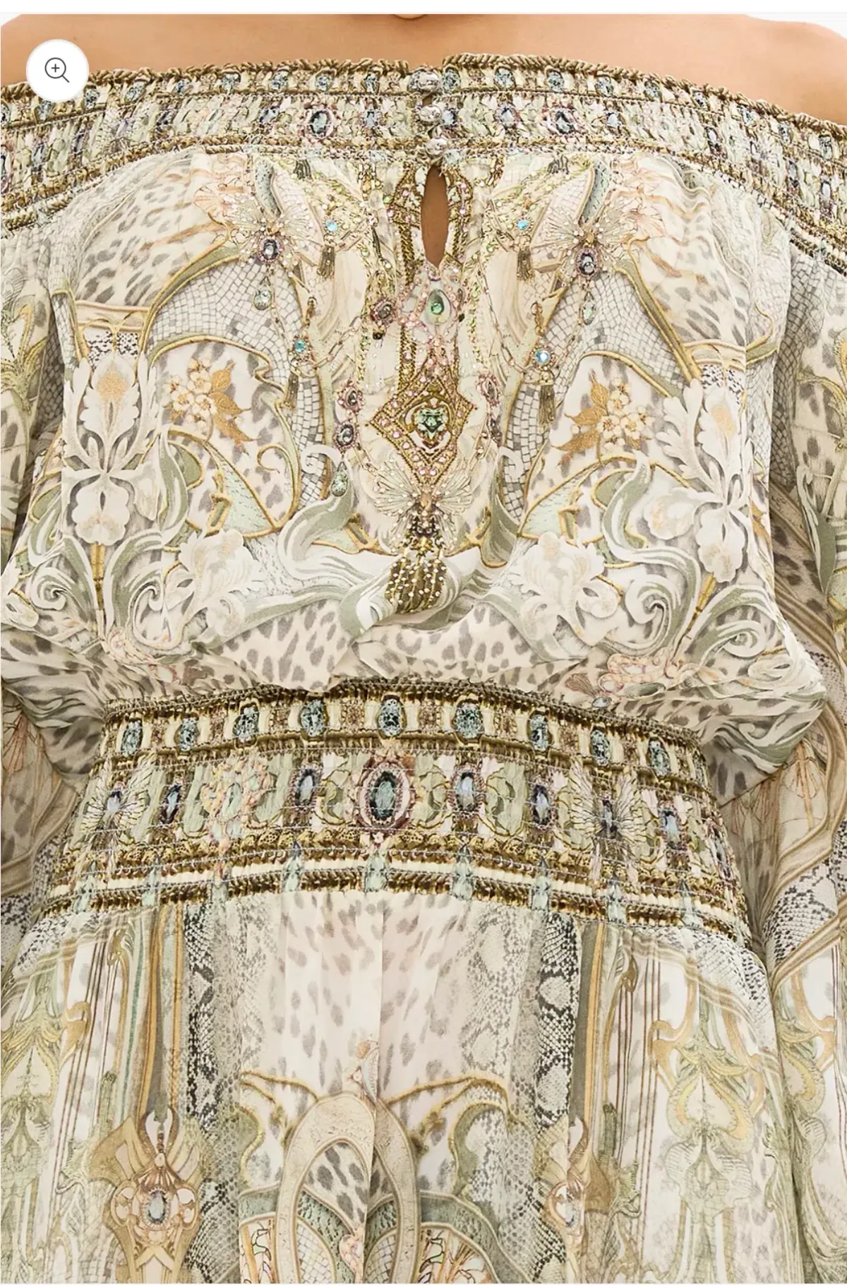 CAMILLA Off Shoulder Short Dress Ivory Tower Tales - Image 6