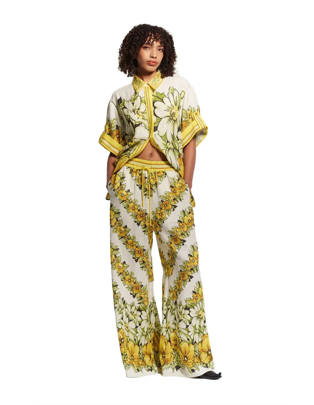 Alemais Gisela Linen Set - Shirt and Pants for rent on The Volte - main image