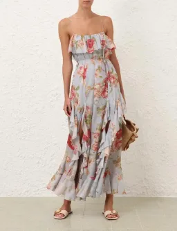 Zimmermann Roselight Frill Maxi Dress - Size 4 / AU16 for rent on The Volte - image 7