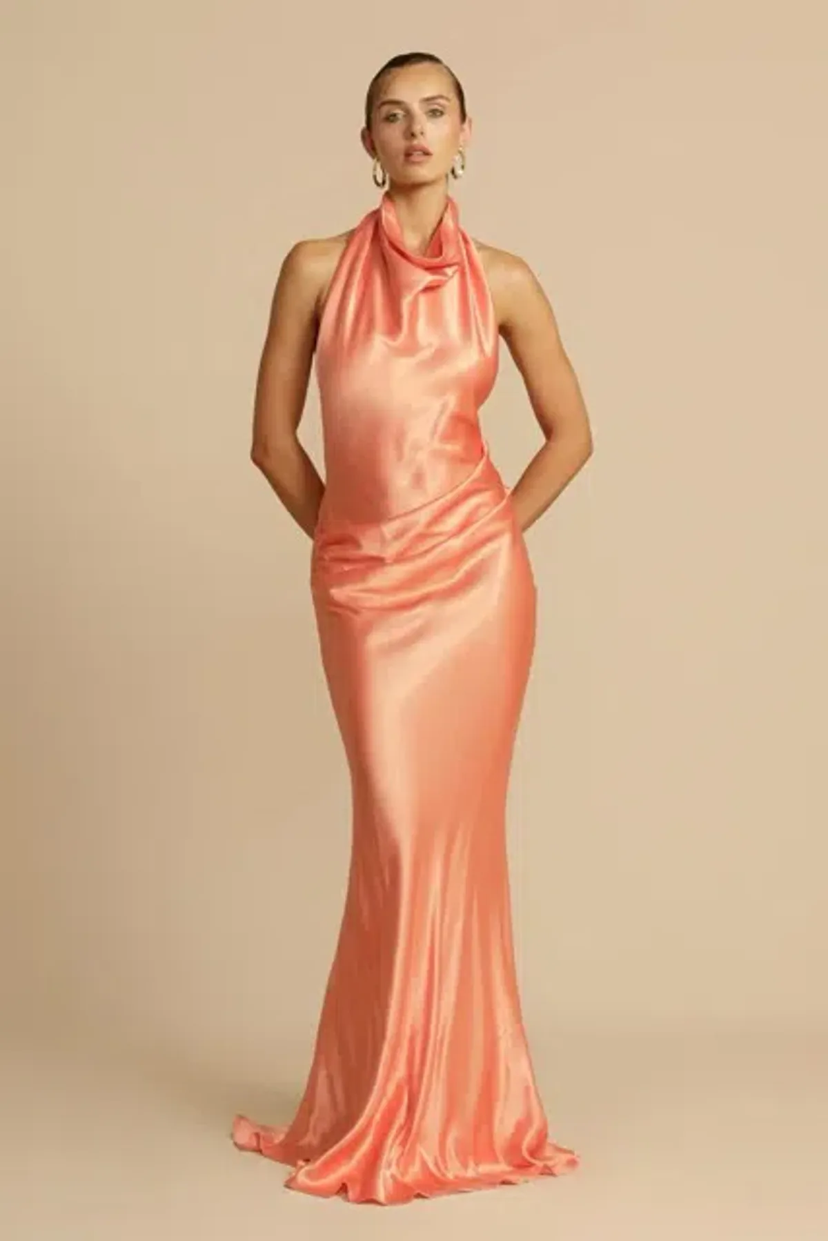 ARCINA ORI GAIA DRESS PAPAYA SIZE 10 - Image 1