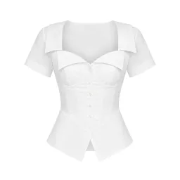 Guizio Lia Buttondown Corset White for rent on The Volte - image 2