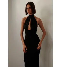 Nookie Martini Halter Gown in Black Size XS/AU6 for rent on The Volte - image 1