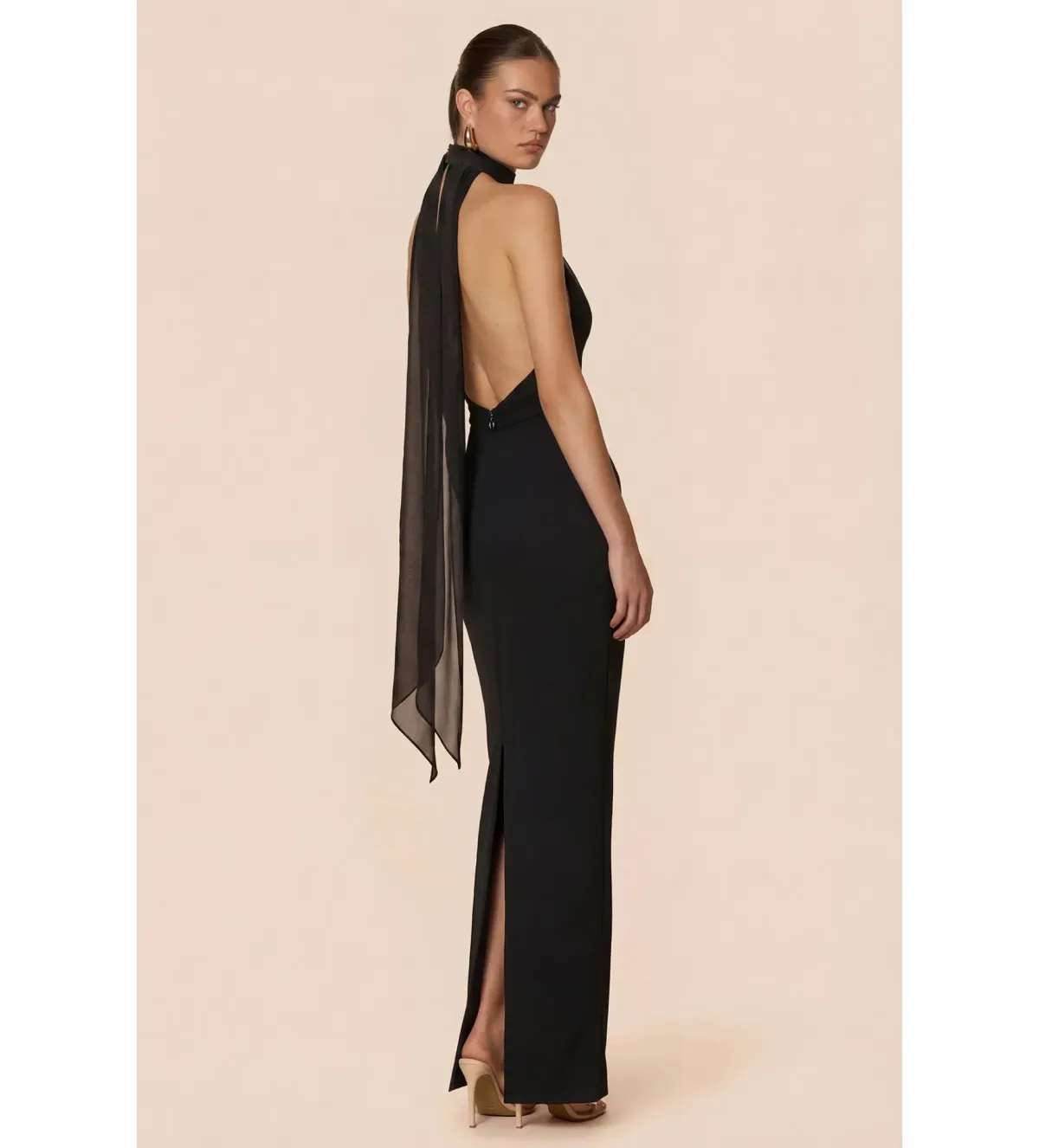 Nookie Martini Halter Gown in Black Size XS/AU6 - Image 4