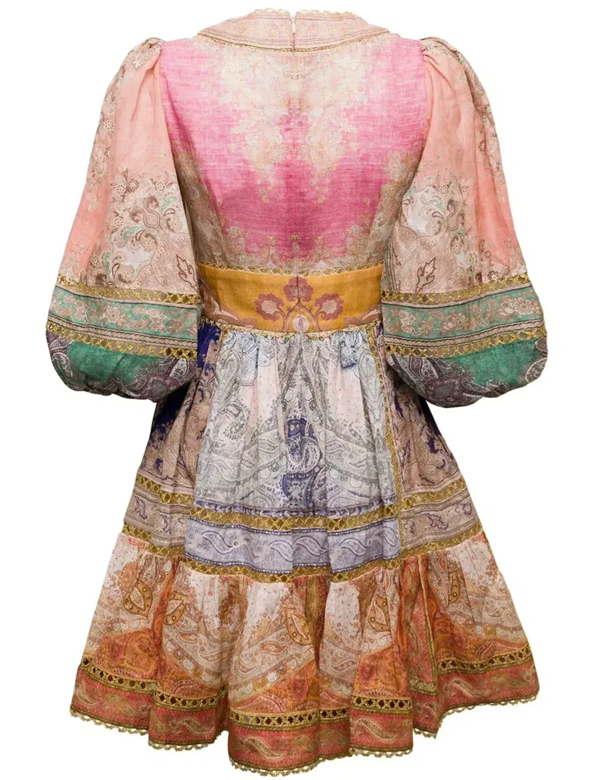 Zimmermann Anneke Lantern Mini Dress Size 1 AU 10 - Image 3