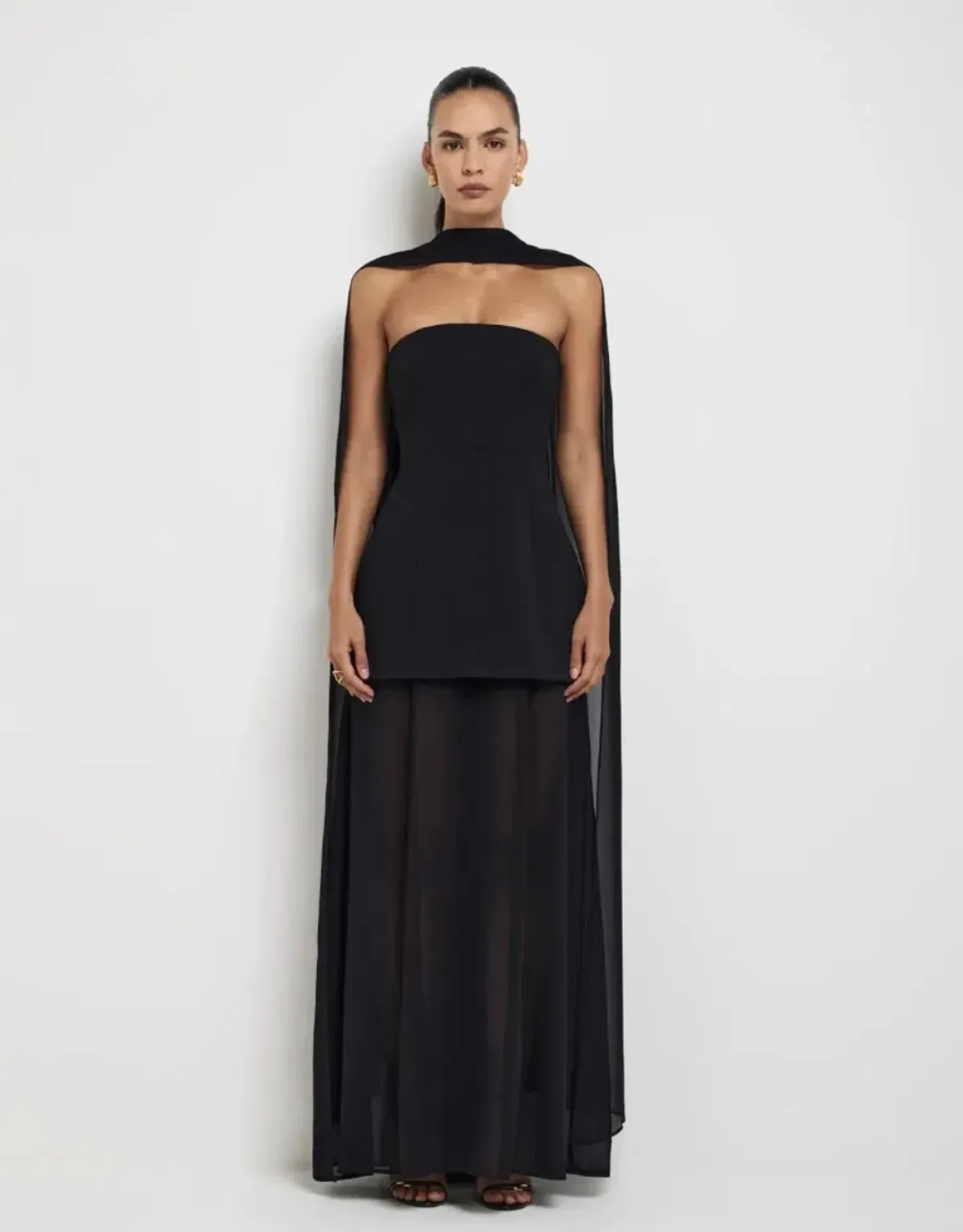 Sheike Marissa Maxi Dress Black Size AU 18 for rent on The Volte - main image
