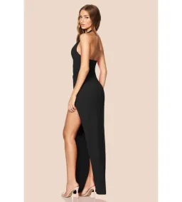 Nookie Cinema Halter Gown in Black Size M/AU10 for rent on The Volte - image 4