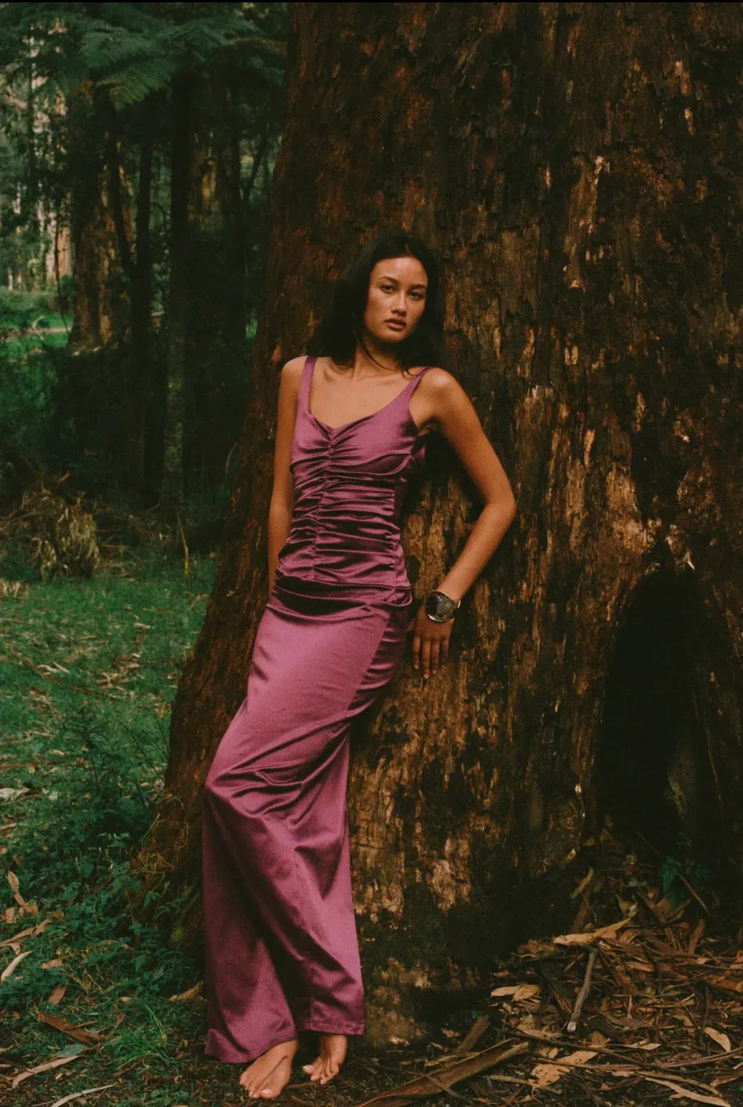 Ance Gira Altein Gown | Plum for rent on The Volte - main image