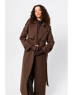 MOSSMAN Franklin Trench Coat Size 8 Chocolate for rent on The Volte - image 5
