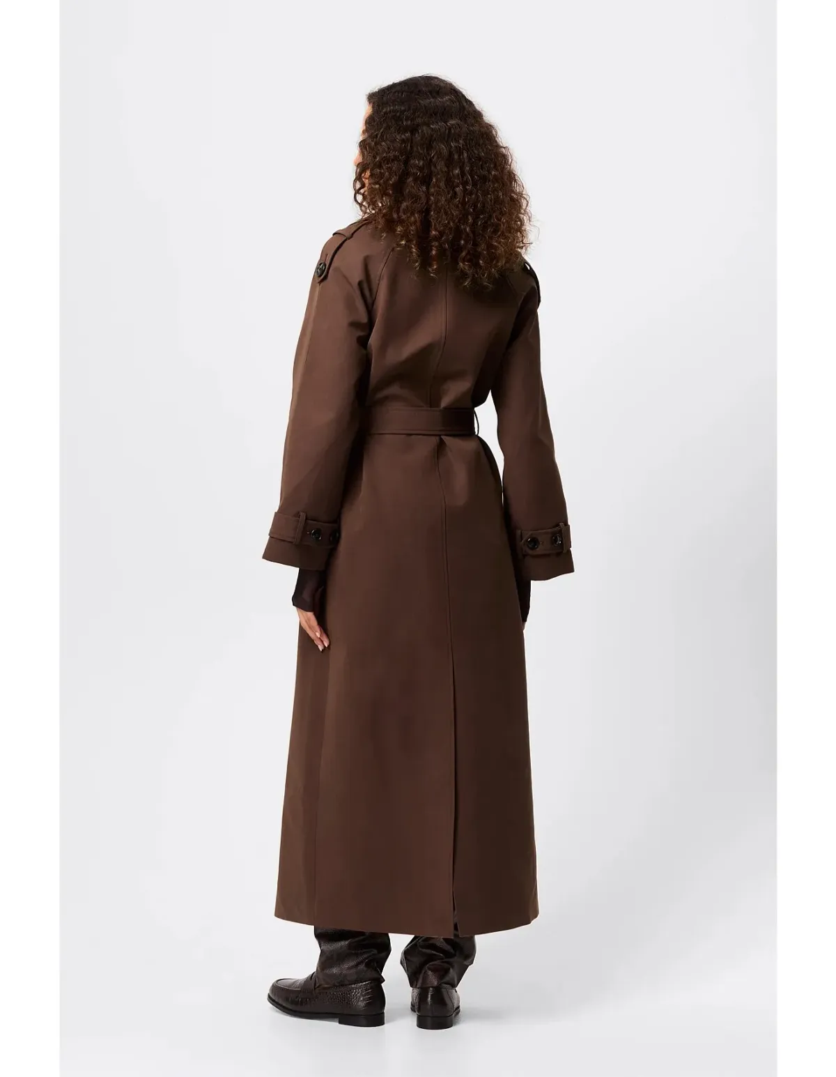 MOSSMAN Franklin Trench Coat Size 8 Chocolate - Image 3