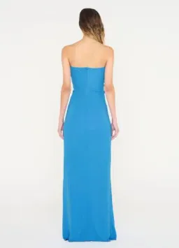 Christopher Esber Arced Palm Dress in Boston Blue Size 10 for rent on The Volte - image 2