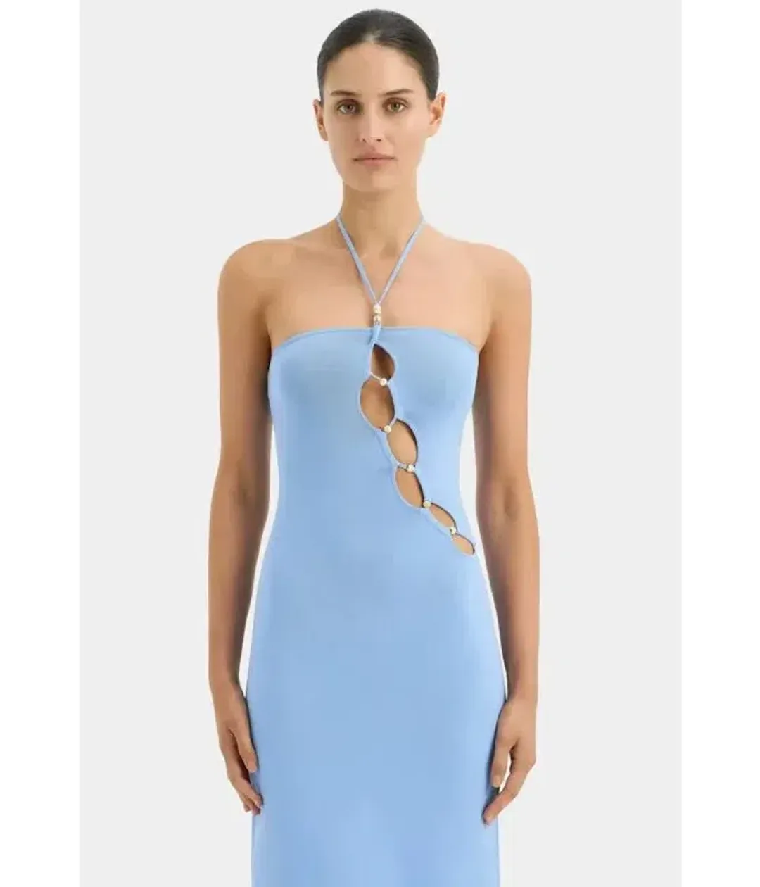 Sir the Label Salvador Beaded Halter Dress for rent on The Volte - main image