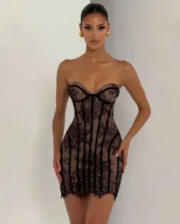 Babyboo Sian Mini Dress Black 6 for rent on The Volte - image 1