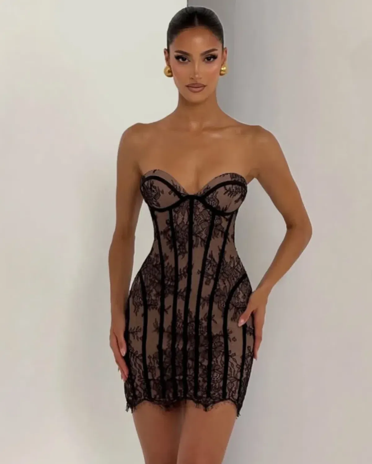 Babyboo Sian Mini Dress Black 8 for rent on The Volte - main image