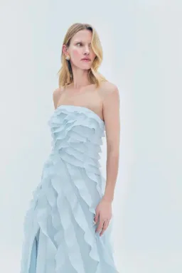 🩵 Aje ALLAIRIE GOWN in Pastel Blue - Size 10 AU 🩵 Ruffled Tiered Maxi Dress 🩵 for rent on The Volte - image 12